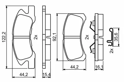 BOSCH 0986494878 Fren Balatası Ön 4605B006