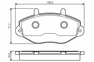 BOSCH 0986495112 On Fren Balatası Transıt T15 93>00 6965580, 7018203, 92VB2K021BB, 92VB2K021BC, 1301592, 1134159, 1074972, 92VB2K021BD, 6197739, 5028764