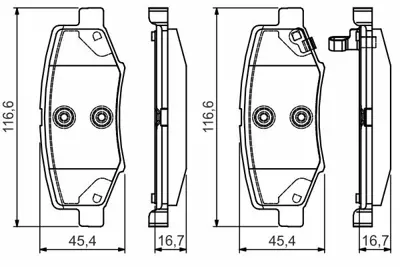 BOSCH 0986495155 Dısk Balata 68003776AA, V2013776AA, K68003776AA, 2AMV2776AA, 68044866AC, LC003777AA, K2AMV2776AA, KV2013776AA, 9949273, 9404252328