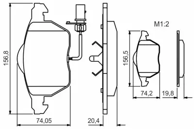 BOSCH 0986495241 On Fren Balatası (Tk) Passat A6 - 1.8t - 2.4 - 2.8 - 1.9tdı 441615105AA