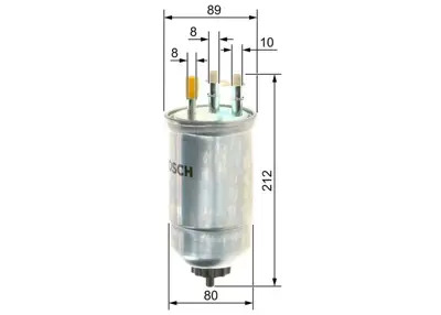 BOSCH 09864B2004 Yakıt Filitresi Clıo Symbol Iı-Dacıa Duster-Logan-Sandero 1,5dcı 164002137R