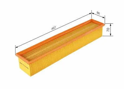 BOSCH 1457433522 Hava Filtresi Mercedes W203 C200-C230 Kompressor 00-02 S203 Cl203 1110940204, 111094020467, A1110940204, A111094020467