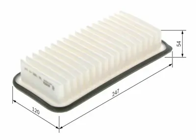 BOSCH 1457433972 Hava Filitresi S3972 Toyota Yarıs 99-10 1.3 1780121030, 1770028160, 1780101H10, 178010D060, 178010H010, 178010H020, 178010H050, 178010T030, 178010Y010, 1780120040