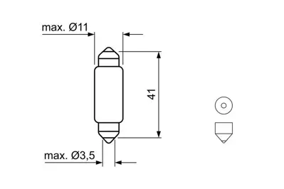 BOSCH 1987301509 Ampul - Led Retrofıt - 12 V - - Sof. 10w - 1 W - Sv8,5-8 6441CW01B