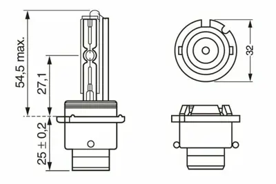 BOSCH 1987302910 Ampul - Xenon White Hıd - D2s - 35 W - P32d-2 1987302910