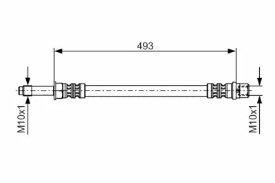 BOSCH 1987476294 Fren Hortumu 49000 Mm 316 Cdı Sprınter 03.2009 -   211 Cdı Sprınter 04.2000 - 05.2006  312 D Sprın 2E0611707C, A9064281135