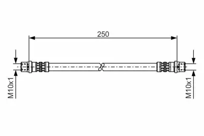 BOSCH 1987476309 Fren Hortumu Ic Arka 25000 Mm Transporter T5 1.9 Tdı 04.2003 - 11.2009  Transporter T5 2.0 Tdı 0 7H0611775B