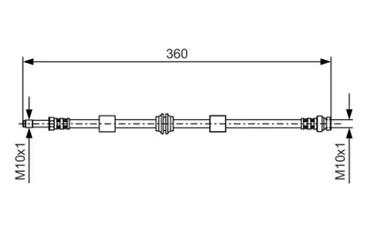 BOSCH 1987476713 Fren Hortumu  On 49800 Mm Galaxy 1.9 Tdı 04.2000 - 08.2006  Sharan 1.9 Tdı 05.2000 - 03.2010  Alha 7M0611701D, 95VW2078BA