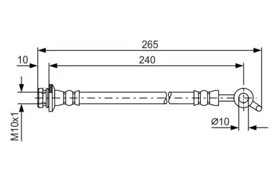 BOSCH 1987481571 Fren Hortumu  Sağ  Arka 39000 Mm Koleos 2.0 Dcı 4x4 09.2008 -   X-Traıl 2.0 Dcı 4x4 04.2007 -   X- 46210JG012