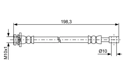 BOSCH 1987481630 Fren Hortumu Dıs Arka20000 Mm Swıft 1.2 Hatchback 09.2010 -   Sx4 1.6 Vvt 4wd Hatchback 09.2009 - 5157080J10