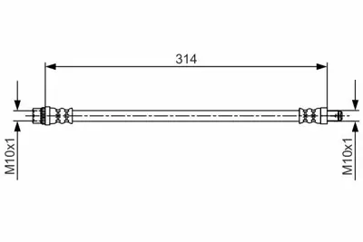 BOSCH 1987481718 Fren Hortumu On R5 84>95 P 106 96> Sandero 08> Logan 04> 6001547816