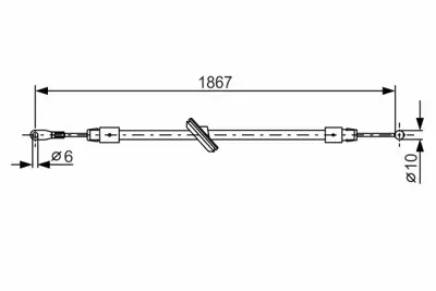 BOSCH 1987482028 El Fren Telı On Crafter Sprınter (Dingil Mesafesı 3665mm) 06> (1867 - 365) 9064202485