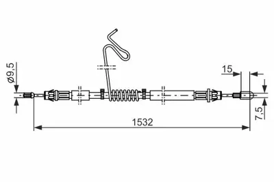 BOSCH 1987482277 El Fren Telı Arka Sol Transıt V347 2,2tdcı - 2,4tdcı - 3,2tdcı 06  > (Arka Tek Teker) - (Dısklı) Uzu 1371467