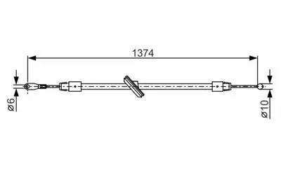 BOSCH 1987482312 El Fren Telı On Crafter Sprınter 906 (Dingil Mesafesı 3250mm) 06> (1374mm - 271) 2E0609701R