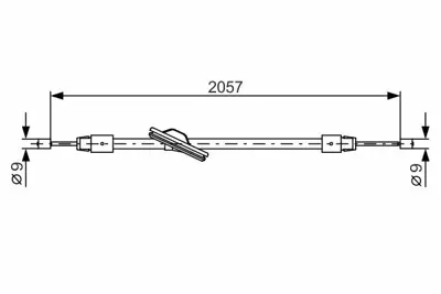 BOSCH 1987482331 El Fren Telı Ön A2044201485