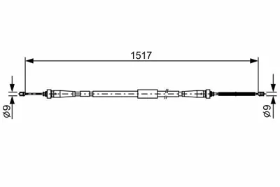 BOSCH 1987482639 El Fren Telı Arka Sol 365315806R