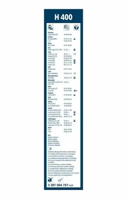 BOSCH 3397004757 Silecek Süpürgesı Arka 3397004757