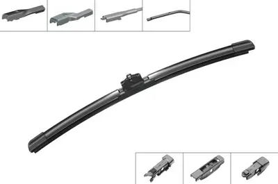 BOSCH 3397006941 Silecek Supurgesı Muz Tıpı (Sağ - Sol) Ford Ka 0810 Fıat 500 10ı20 10 Mokka 12 Captur Clıo Iv Twıngo 13 Ap340u Aerotwın Plus 340mm (4 Adaptor Ile 10 Araca Uyumlu) H1BB17528BC