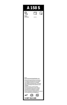 BOSCH 3397014245 Silecek Süpürgesı 288904KJ1A, 288908H910, 28890ES61A, 28890JG410, 28890JX31B, 28895JK61A, 39123538, 93189190, 93193881, 93195927