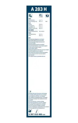 BOSCH 3397016466 Silecek Süpürgesı Arka GS7J17402AA