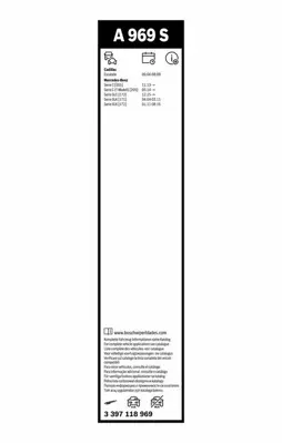 BOSCH 3397118969 Mercedes W205 S205 R171 R172 Silecek Süpürgesi 550mm-550mm A2058202300