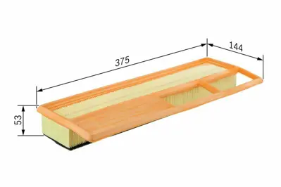 BOSCH F026400002 Hava Filtresi Fiat 500 Albea 03> Linea Doblo 04> Fiorino 08> Idea Panda 03> Punto Ii Opel Combo Ford Ka 1.3 Jtd 1.3 Cdti 1420P1, 1444FE, 1444VK, 1444EA, 1444PR, 1444TS, 165469040R, 51775324, 8200399214, 9650608480