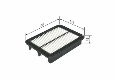 BOSCH F026400457 Hava Filitresi P501133A0, P501133A0Z03, P53N133A0, P501133A0ZA, P501133A0Y05, P501133A09A, 94771925, p501133a0z3, 17801WB001, P51F133A0