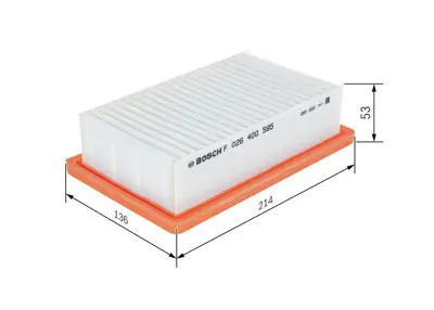 BOSCH F026400595 Hava Filitresi 2810940000, A2810940000, A2810900901, 165462683R, 165469377R, 2810900901, 16546283R, 165003255R, A165462683R