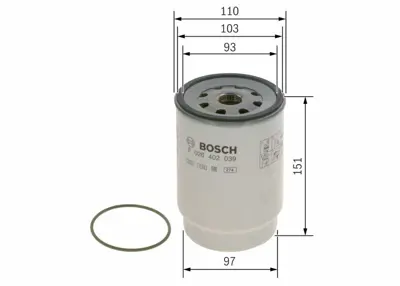 BOSCH F026402039 Separ Filitresi Man Tgx Tgs D2066 D2676 07> Y.M. 6660459340