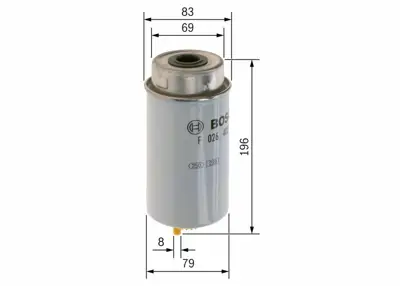 BOSCH F026402040 Mazot Filitresi Transıt V184 2.0tdcı 75ps - 85ps - 100ps 2.4tdı 115ps - 125ps - 130ps (00 06) V347 2.2tdcı - 2.4tdcı 100ps - 115ps - 140ps 0612 Rover Ltı Tx 2.4tdı 1709059