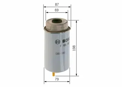 BOSCH F026402079 Mazot Filitresi Transıt V347 2.2tdcı - 2.4tdcı 110ps - 115ps - 130ps - 140ps 3.2tdcı 200ps 0612 6C119176AB