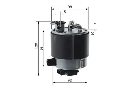 BOSCH F026402126 Mazot Filitresi (Acık Tıp) Nıssan Qashqaı 1,5 Dcı 2007 2011 (J10 J11 Kasa) 168707, 16400JD50B, 16400JD50C, 16400JD52C, 16400JD52E, 16400JY00B, 16400JY00D, 16400JY09E, 1541084A51, 1541084A50