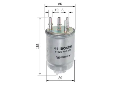 BOSCH F026402224 Yakıt Filtresi Landrover Dıscovery V L462 3.0d 16 Rangerover Sport 3.0sdv 6 12 Jaguar Xf Xf 251 3.0d Xf 351 3.0sdv6 2009 15 XR857585, C2C35810, C2C33299, C2C22269, LR010075, WJN500025, LR041978, LR007311, WJN500012, CPLA9155BA