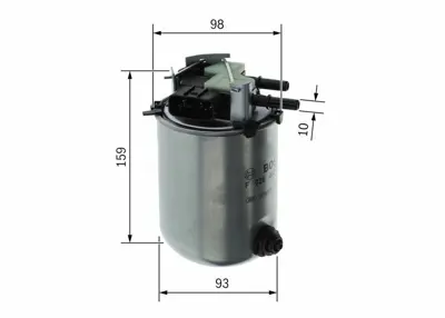 BOSCH F026402288 Kablo Filitresi Qashqaı  X-Traıl Qashqaı 1.5 Dcı  Qashqaı 1.6  Qashqaı 1.6 Dcı  Qashqaı 1.6 Dcı 4x4   164004EA1B, 164A04EA1B