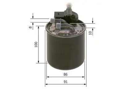 BOSCH F026402837 Yakıt Filitresi (Sensorlu) W176 12>18 W246 11>18 C117 13>19  X117 15>19 W164 05>11 Sprınter 09> 6420904852
