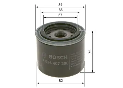BOSCH F026407200 Yağ Filitresi 15208-AA160