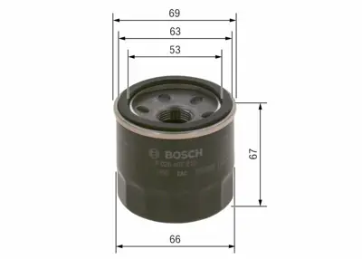 BOSCH F026407210 Yağ Filtresi Honda Cıvıc 1.6 2012 Hyundaı Atos 1.0i 98-02 Nıssan Almera Iı 1.5-1.8 00 B6Y114302
