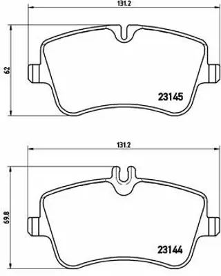 BREMBO P 50 045 Fren Balatası On W202 93>00 W203 00>07 Cl203 02>08 C209 02>09 R171 04>11 A0054206220