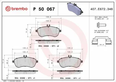 BREMBO P 50 067 Fren Balatası 204-212 Ön A0074205520