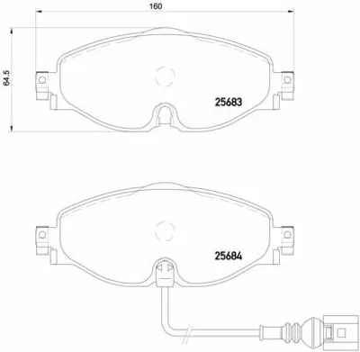 BREMBO P 85 126 Fren Balatası Vw Golfvıı  A3 Ön 2013> 1ze Trw Tipi 8V0698151A/B