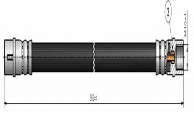 CAVO C900 674A Fren Hortumu Arka A-Class W168 97>04 Vaneo 414 02>05 1684280235