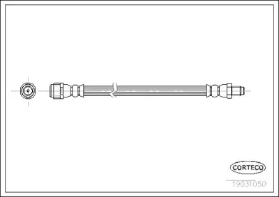 CORTECO 19031050 Fren Hortumu Arka Ml-Class W163 98>05 1634200748, A1634200748, A1634201348, 1634201348