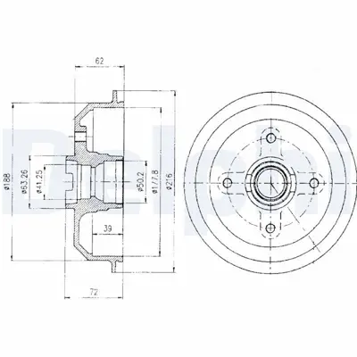 DELPHI BF107 Fren Kampanası Arka Ford Fıesta 76>04-89 D8RZ1126A
