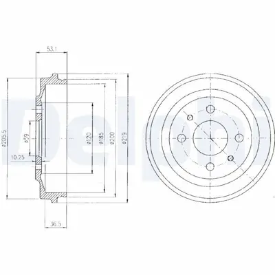 DELPHI BF136 Arka Fren Kampanası Uno 94379680, SE022165201A