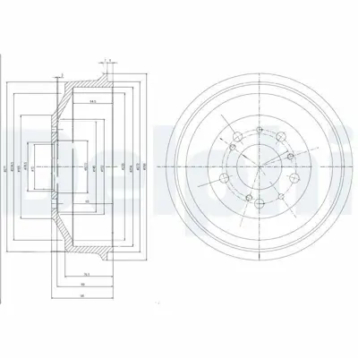 DELPHI BF153 Arka Fren Kampanası Ducato Boxer Ducato 14q 94>03 424722, ZF04449694