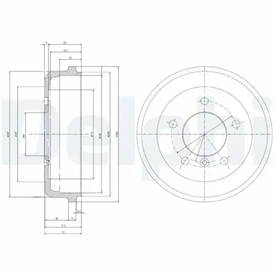 DELPHI BF168 Fren Kampanası Arka Mercedes 207 208 209 210 409 410 77> A6014235101