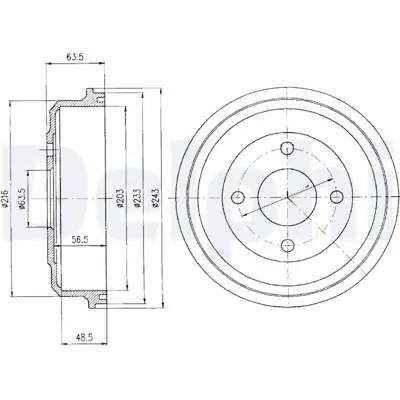 DELPHI BF369 Arka Fren Kampanası Ford Mondeo 93>10 - 00 93BB1126AB