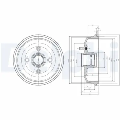 DELPHI BF468 Arka Kampana Ford Escort (Genıs Tıp)  95>01 203 X  49 6176743, 4043886, 1045392, 1E0026251A, 1E0026251, 97FB1113BA, 96FB1113AB, 89FB1113AD, 7296356, 6920710