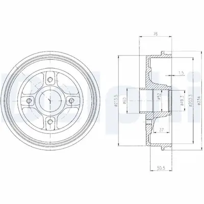 DELPHI BF480 Arka Fren Kampanası Mıcra K12 03>10 Note 06>12 203x4 43206AX650