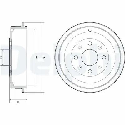DELPHI BF502 Arka Fren Kampanası Grande Punto 1,2 10 - 05> 55704050, 568269